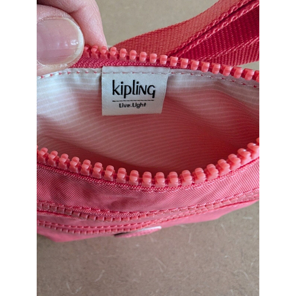 NEW Kipling Alvar XS Crossbody Bag Monkey Charm Fresh Coral AC7098 - Picture 5 of 5
